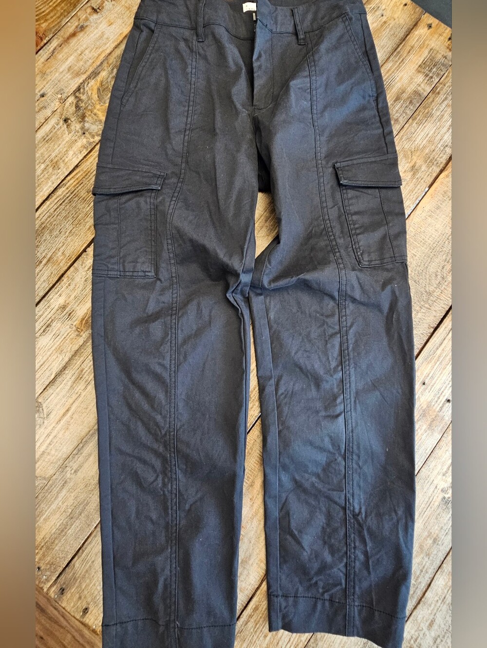 a new day Black Cropped Cargo Pants